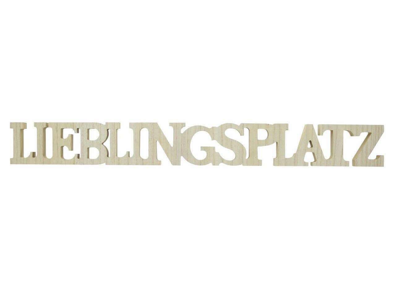Deko-Schriftzug Deko Schriftzug Lieblingsplatz Holz Objekt Skulptur Dekoration