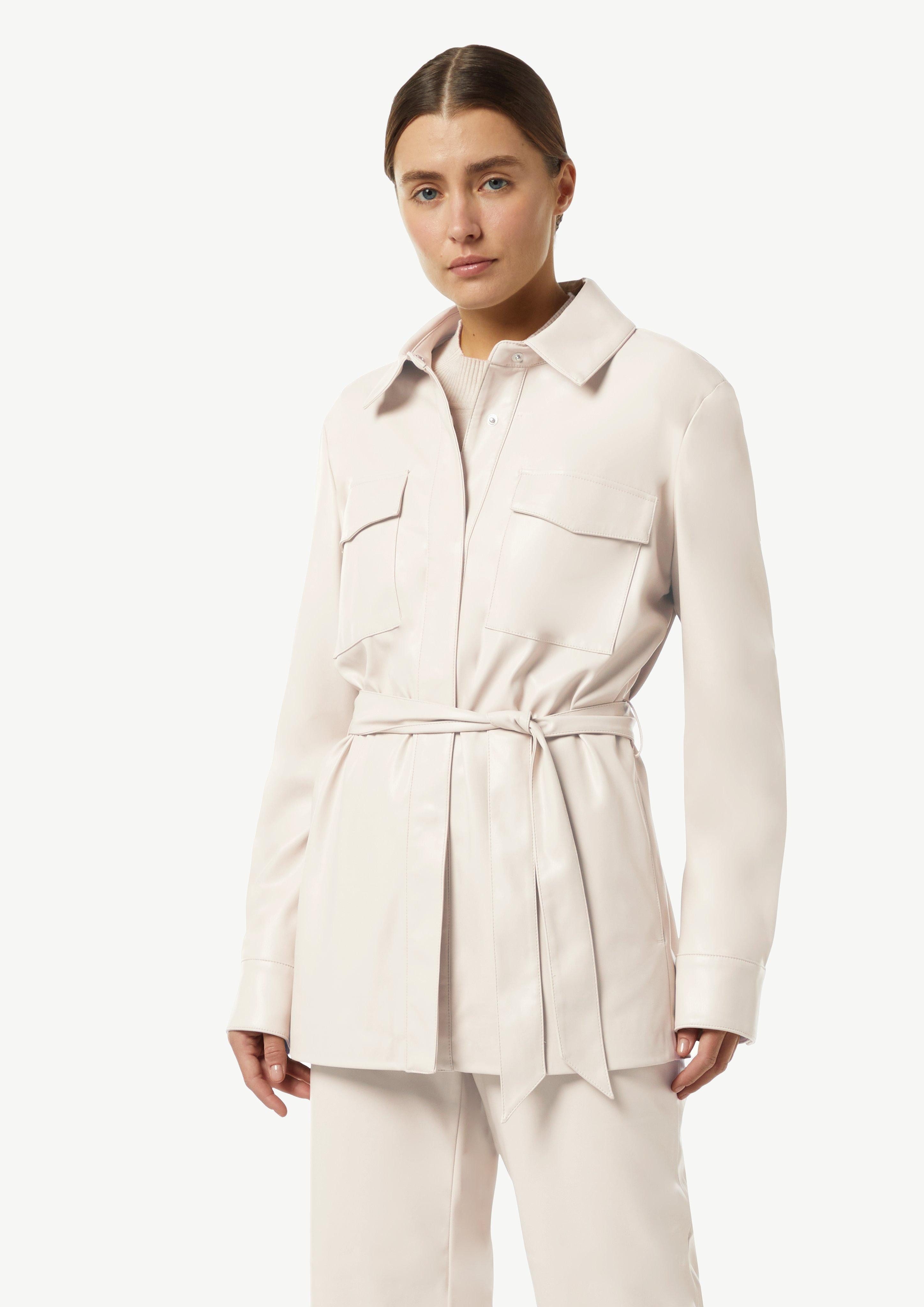 Comma Blusenblazer Overshirt in Lederoptik mit günstig online kaufen