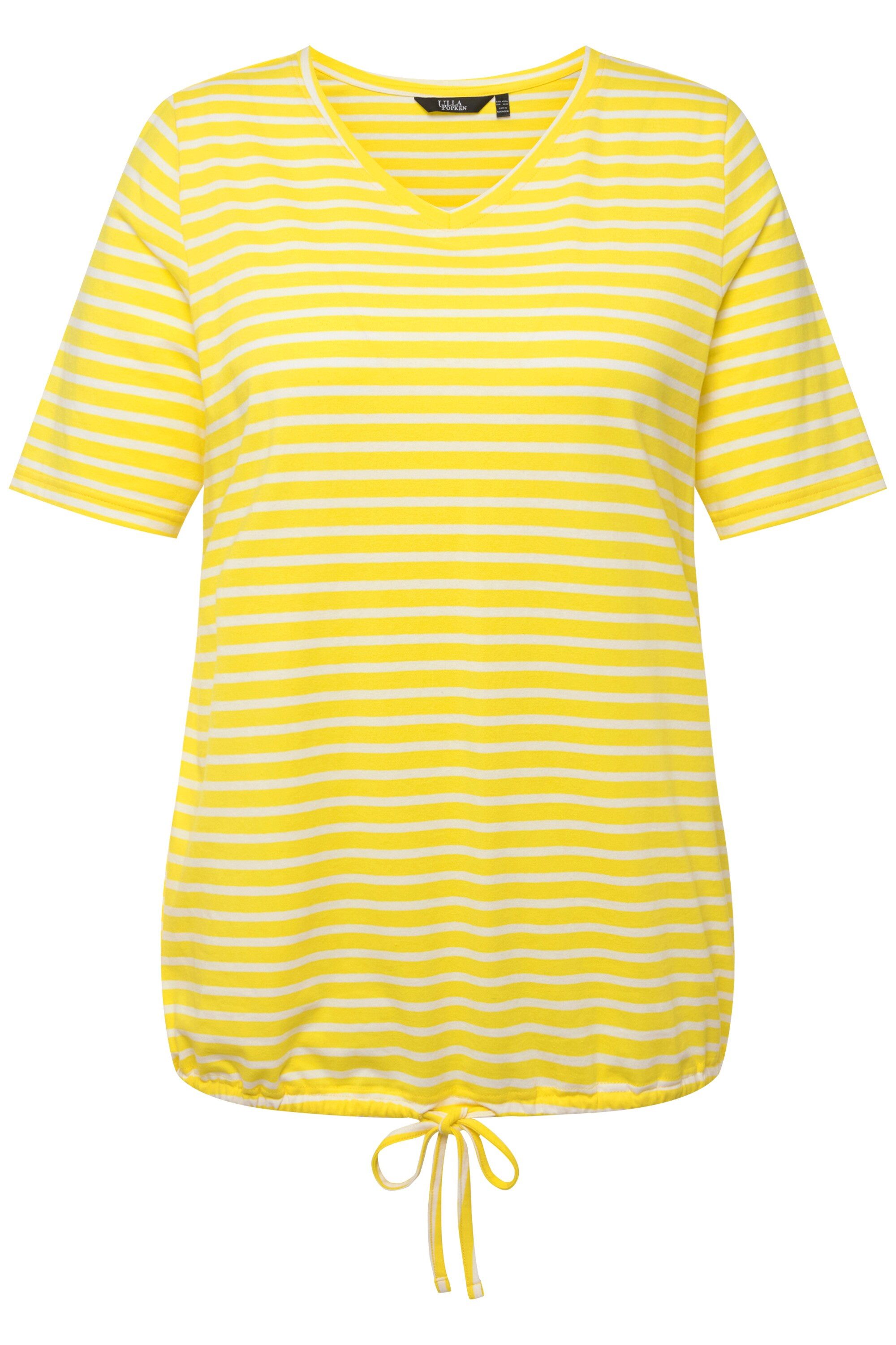 Ulla Popken T-Shirt Shirt Ringel Saumband günstig online kaufen