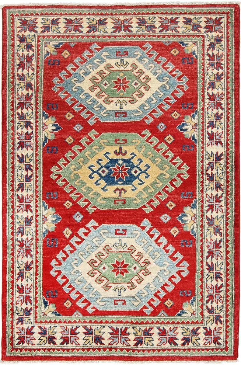 Orientteppich Kazak 101x153 Handgeknüpfter Orientteppich, Nain Trading, rechteckig, Höhe: 5 mm | Kurzflor-Teppiche