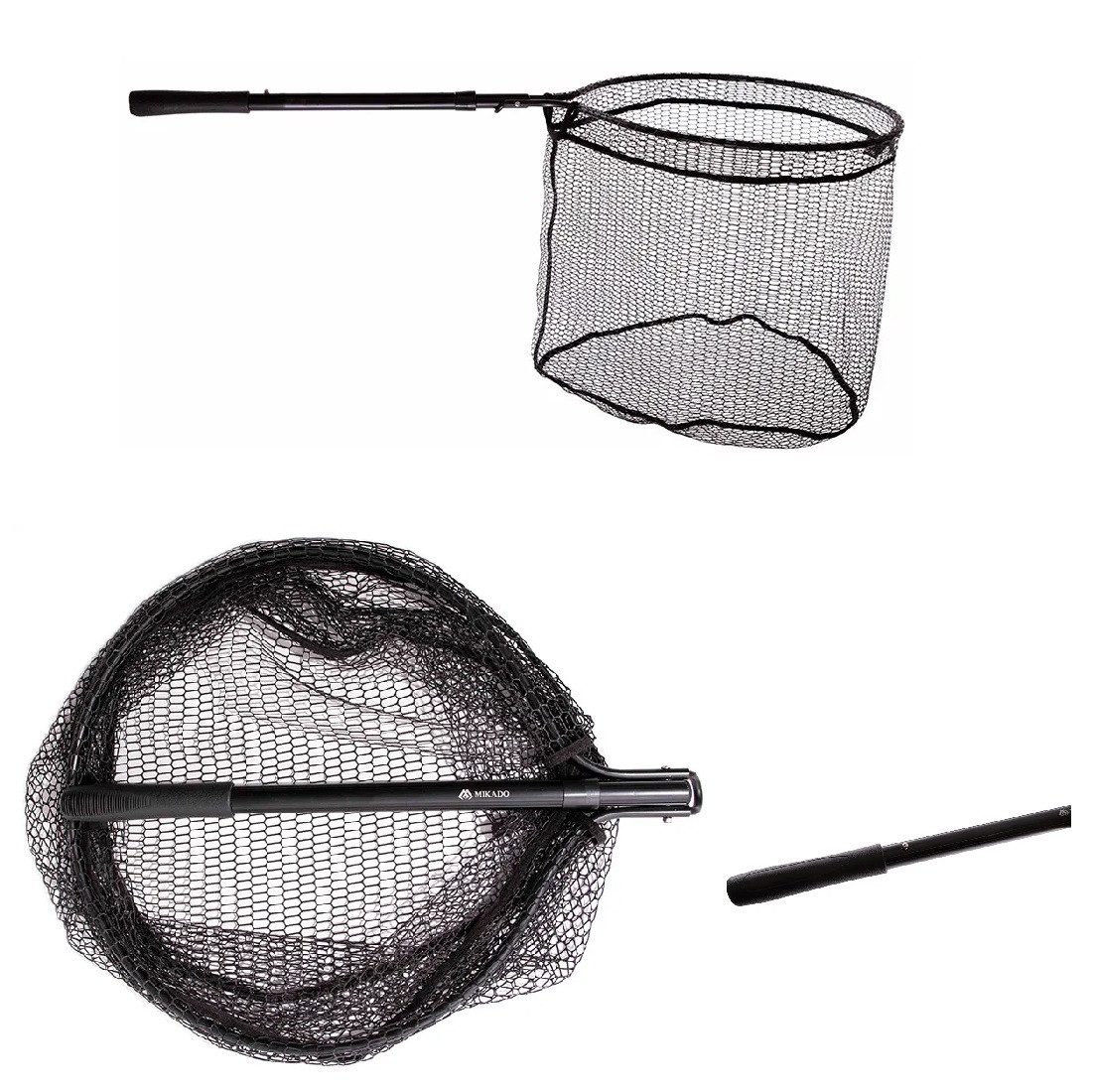 Angelkescher Kescher Automatik Mikado 130cm 50/45cm - gummiertes Netz - Angeln