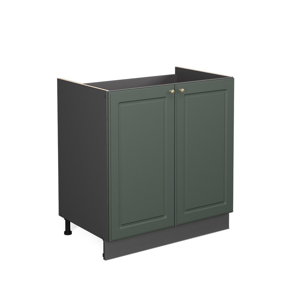 Vicco Unterschrank Fame-Line, Grün-Gold Landhaus/Anthrazit, 80 cm ohne Arbeitsplatte (1-St)