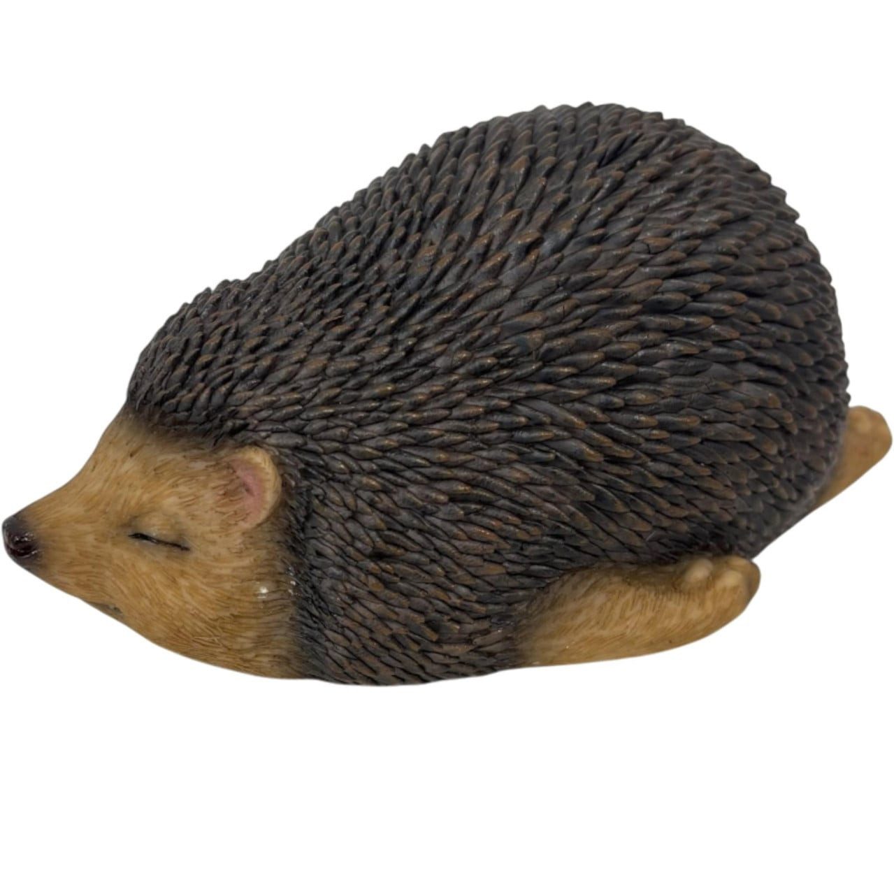 Figurendiscounter Gartenfigur Dekofigur Igel schlafend 11 x 18 cm braun/beige