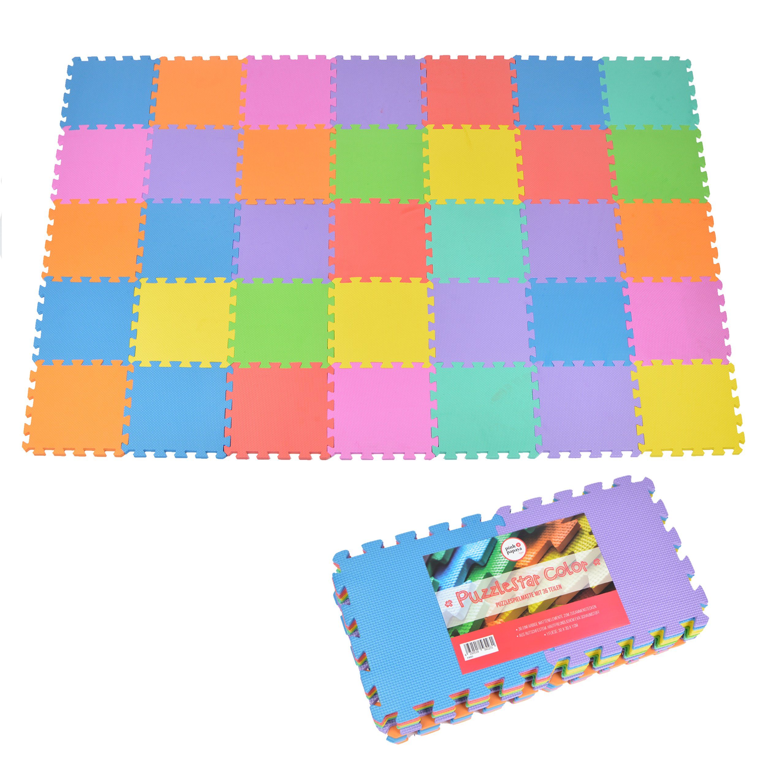 Pink Papaya Puzzlematte Puzzlematte Puzzlestar verschiedene Modelle, wärmeisolierend, rutschfest und hautfreundlich
