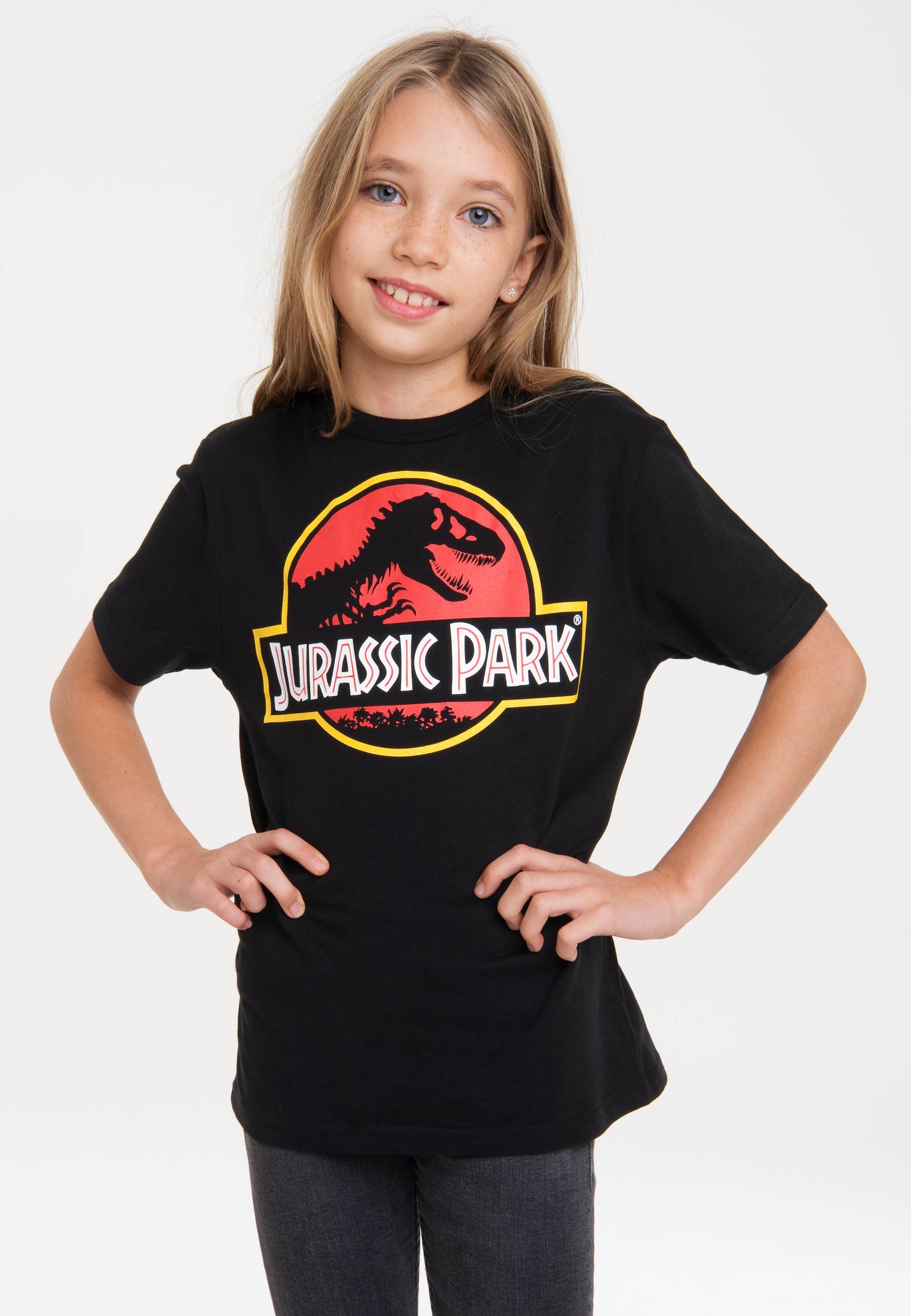 LOGOSHIRT T-Shirt Jurassic Park mit Design lizenziertem