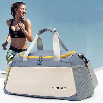 AquaBreeze Sporttasche Reisetasche Fitnesstasche Freizeittasche mit Schuhfach (für Frauen and Männer, 1-tlg., großvolumige Handtasche), Wasserfeste, VerstellbarerSchultergurt
