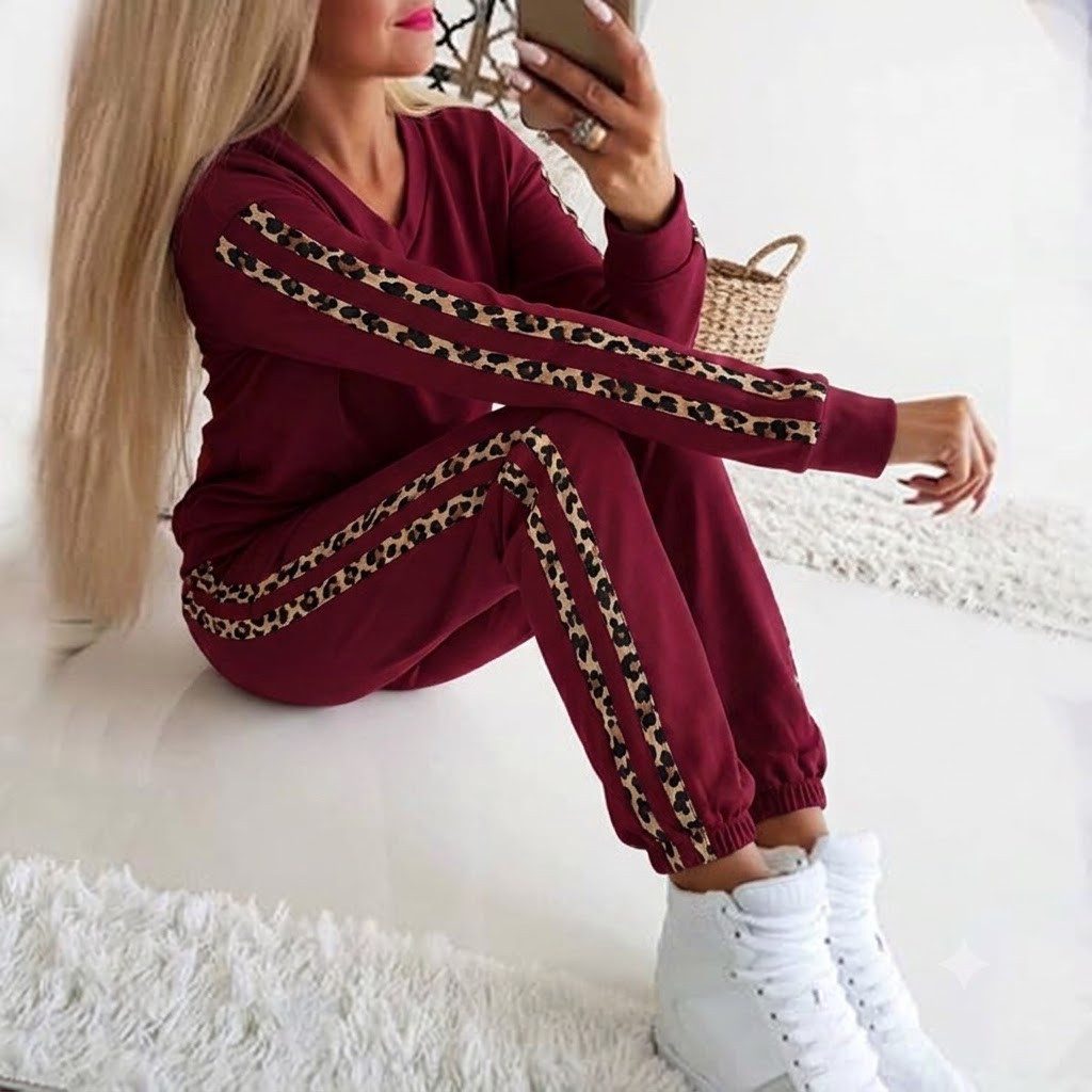 simaranda Jogginganzug Damen Jogginganzug 109 36-42 Weinrot