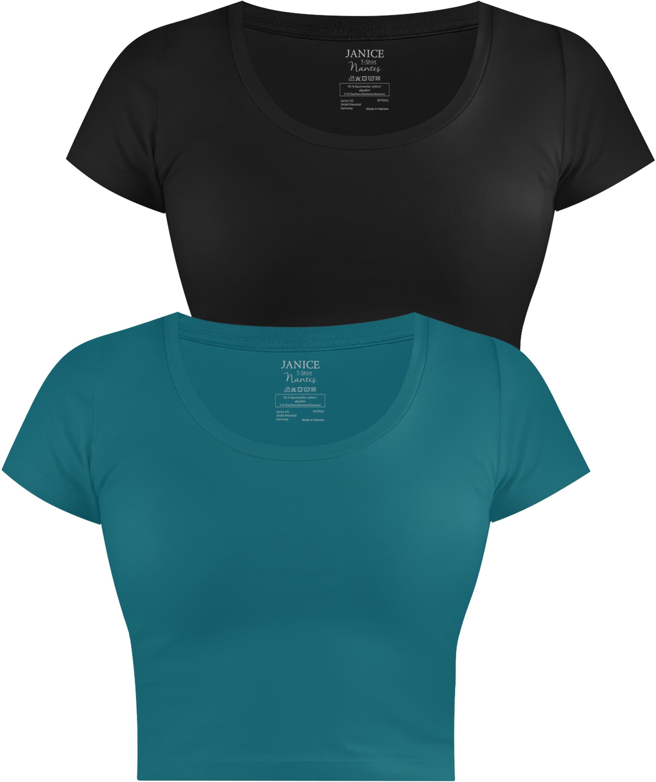 Janice Kurzarmshirt 2 x Damen crop günstig online kaufen