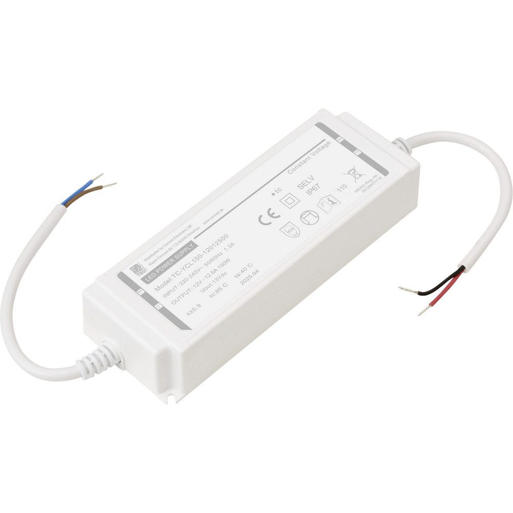 TRU COMPONENTS TRU COMPONENTS TC-YCL150-12012500 LED-Trafo IP67 Konstantspannung 150 LED Trafo