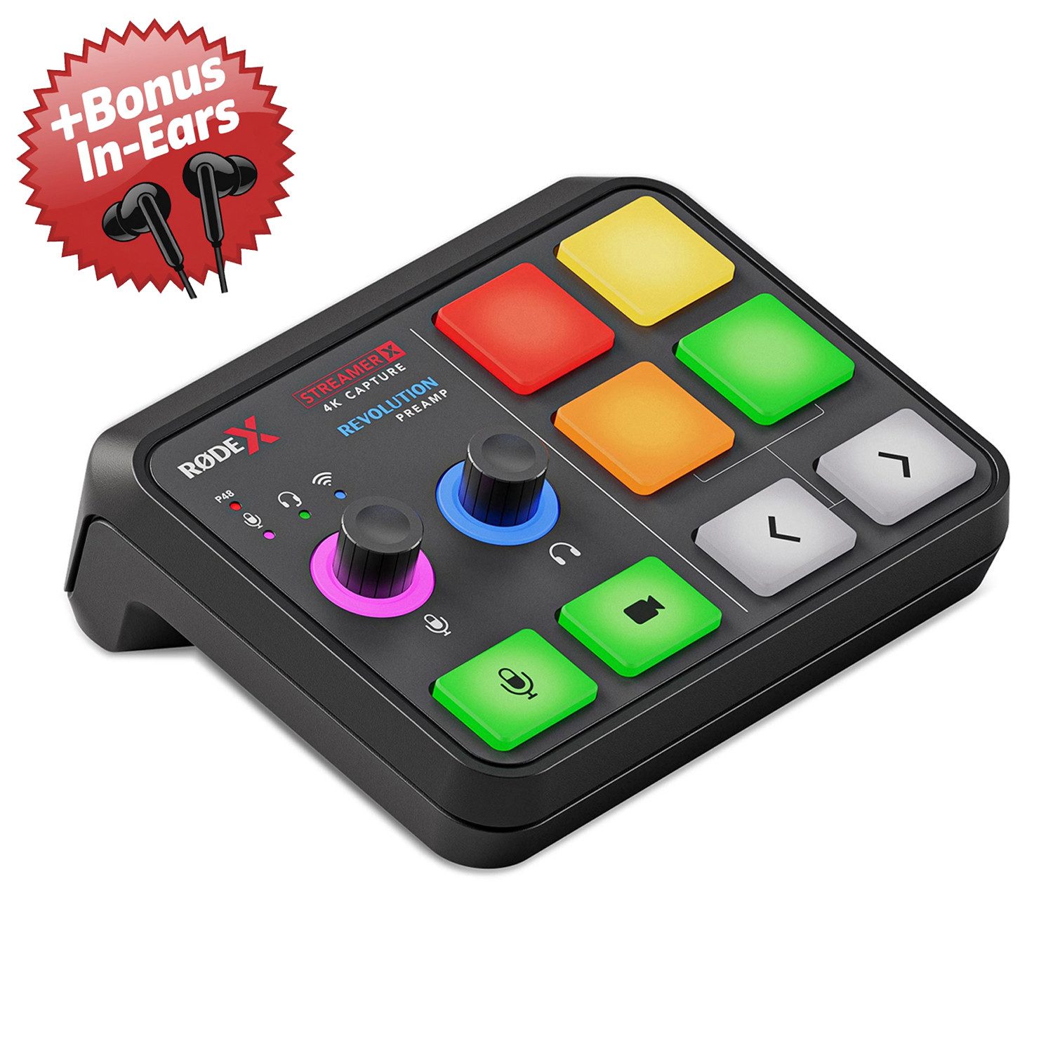 RØDE Rode X Streamer X Videoaufnahme-Interface + Bonus In-Ear Kopfhörer Digitales Aufnahmegerät (Videoaufnahmekarte und Interface)