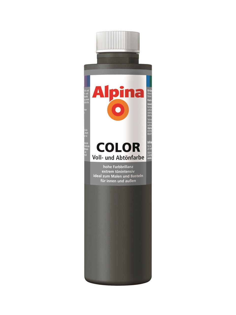 Alpina Vollton- und Abtönfarbe Alpina Dark Grey 750 ml dark grey seidenmatt