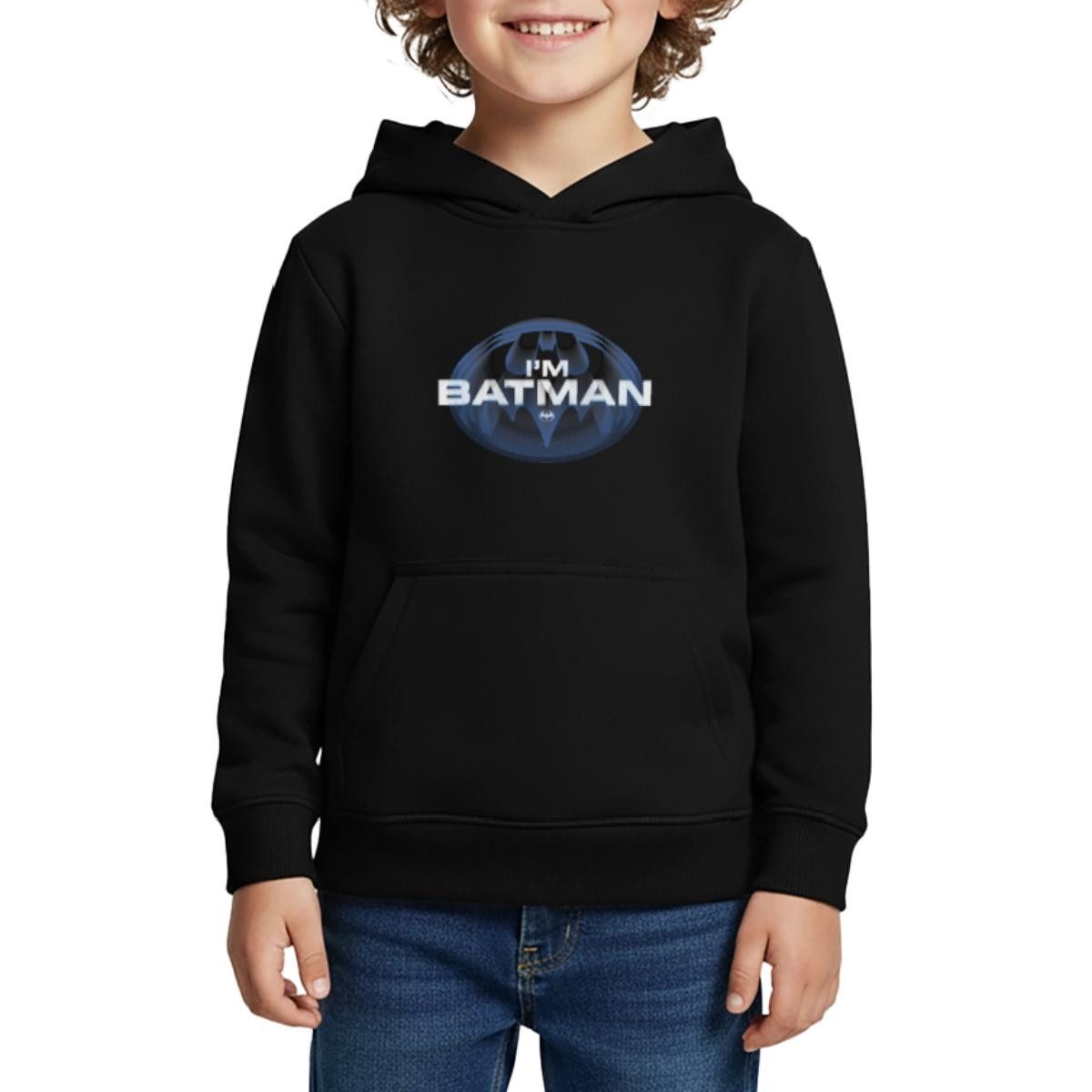 Hoodie The Flash I'm Batman Blaues Logo Kinder Premium Hoodie