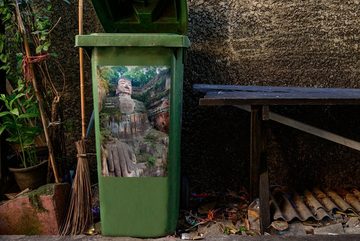 MuchoWow Wandsticker Der alte Große Buddha von Leshan in China (1 St), Mülleimer-aufkleber, Mülltonne, Sticker, Container, Abfalbehälter