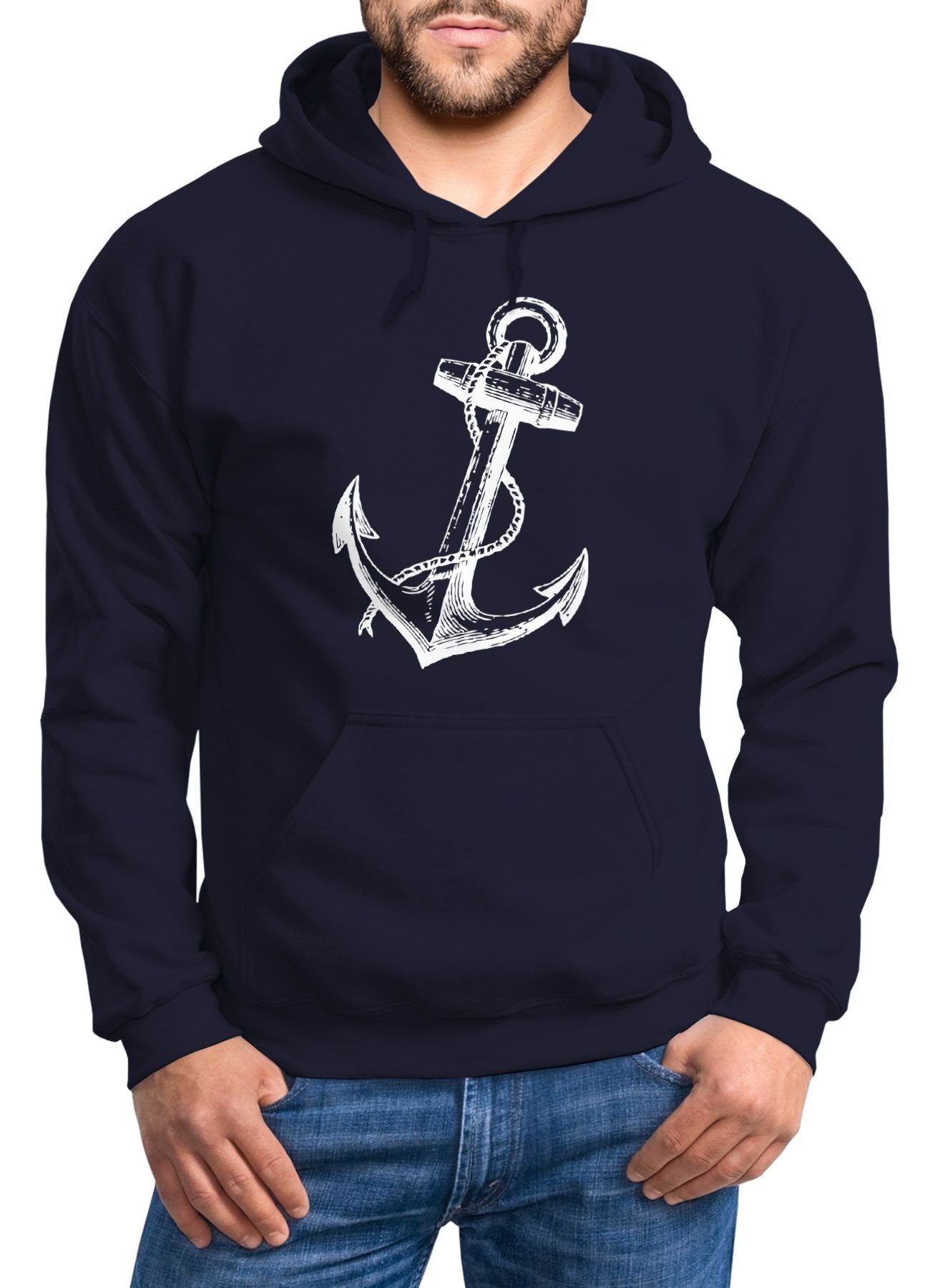 MoonWorks Hoodie Hoodie Herren Anker Anchor Sweatshirt mit Kapuze Kapuzenpu günstig online kaufen