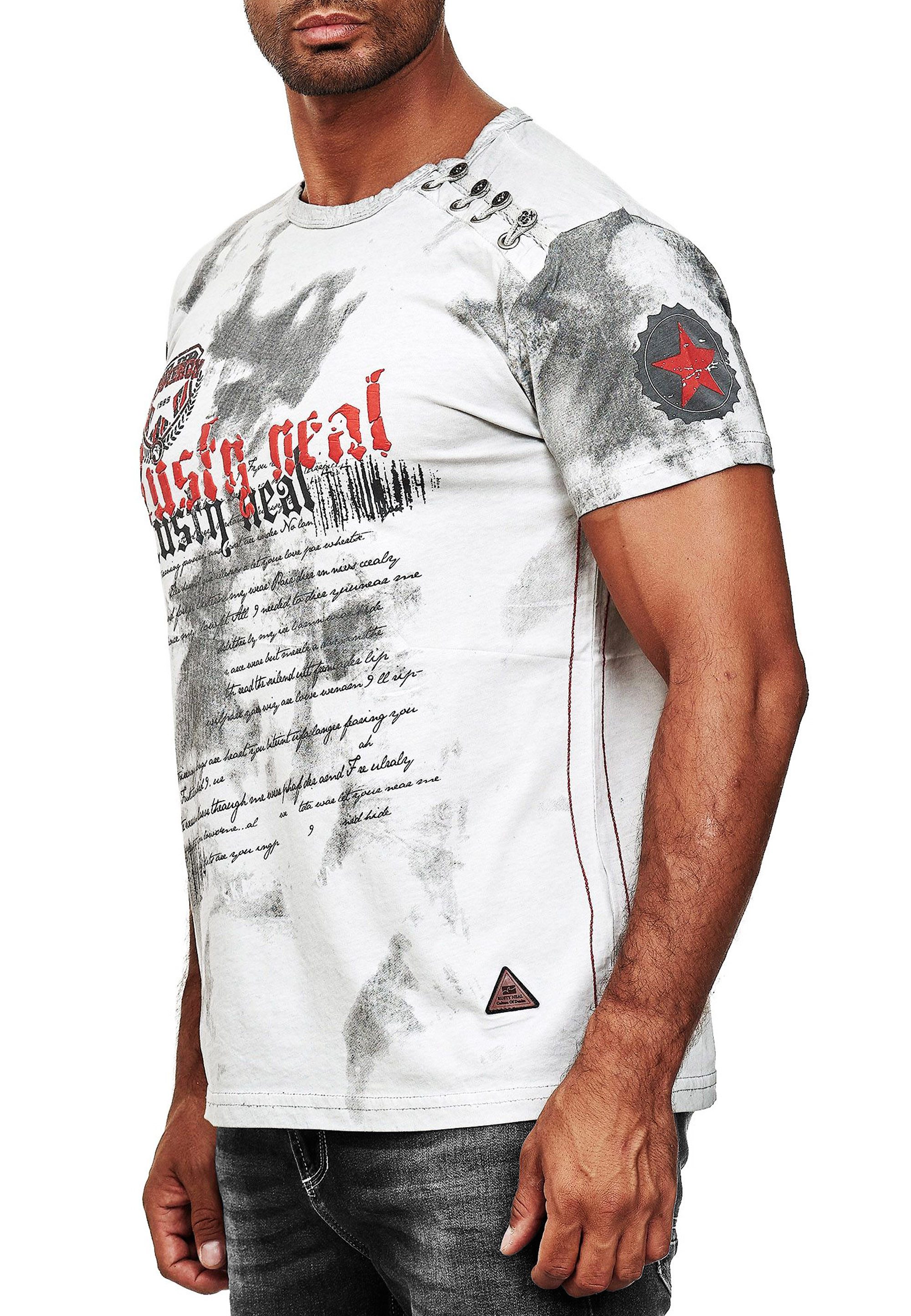 R-NEAL T-Shirt Herren T-Shirt Verwaschen mit günstig online kaufen