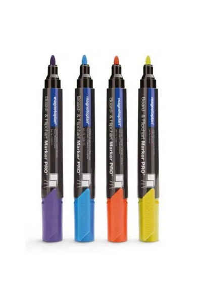 magnetoplan® Marker magnetoplan Pro+, (Packung, 4-tlg., 4 St), Whiteboard- und Flipchart-Marker