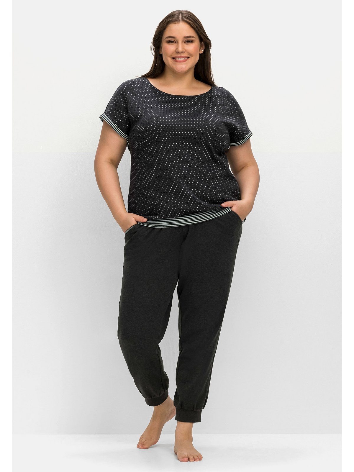 Sheego T-Shirt Große Größen Mustermix, Baumwolle im aus