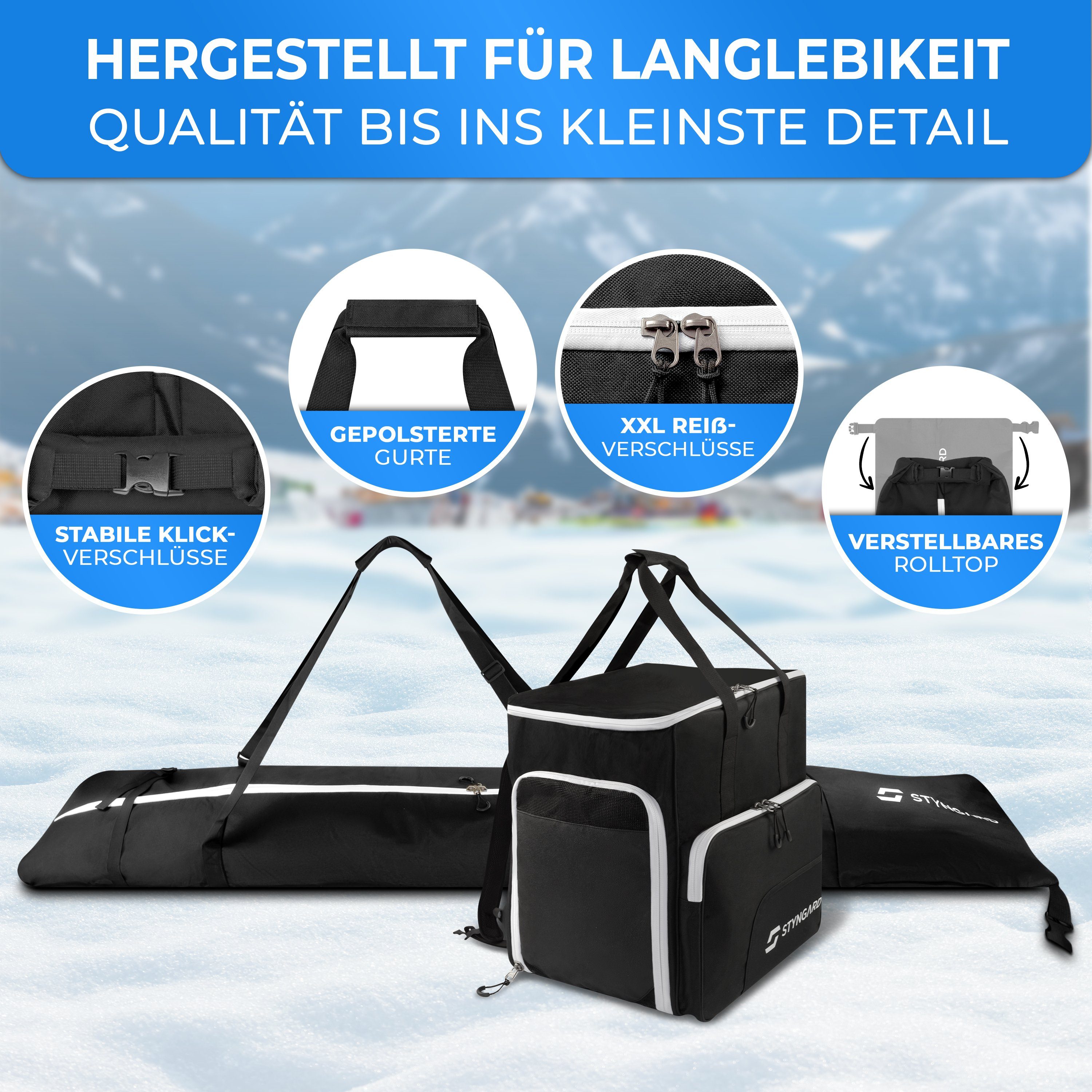 Styngard Skitasche CALGARY (Boardbag Snowboard), Snowboardtasche Set mit Stiefeltasche