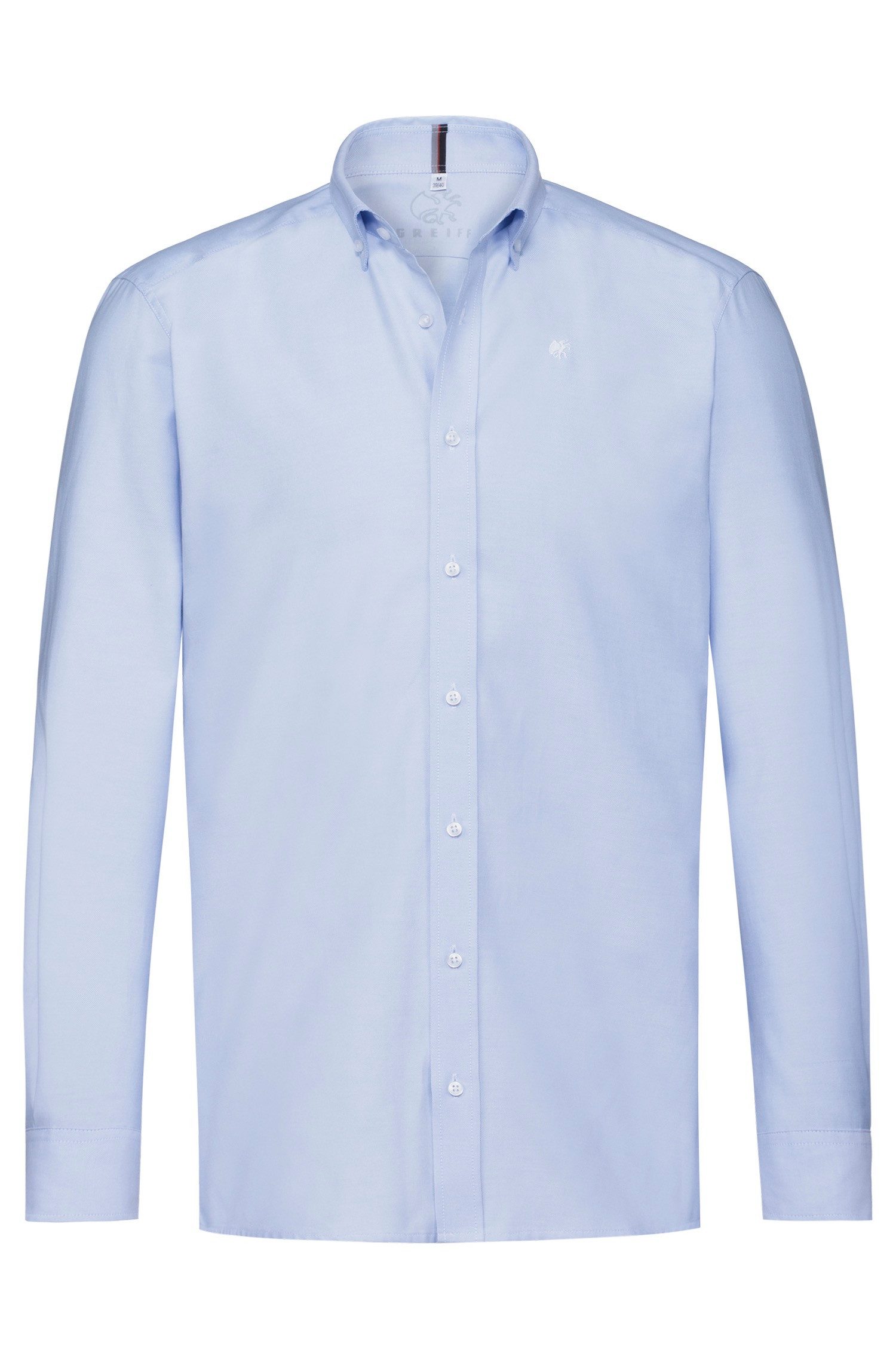 GREIFF Langarmhemd Greiff CASUAL Herren Hemd Langarm Button-Down Regular Hellblau