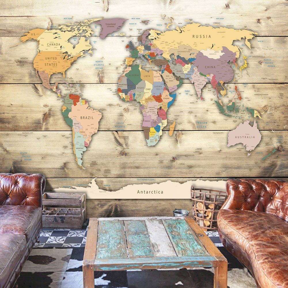 KUNSTLOFT Vliestapete The World at Your Fingertips 2.94x2.1 m, Halb-matt, Matt, lichtbeständige Design Tapete