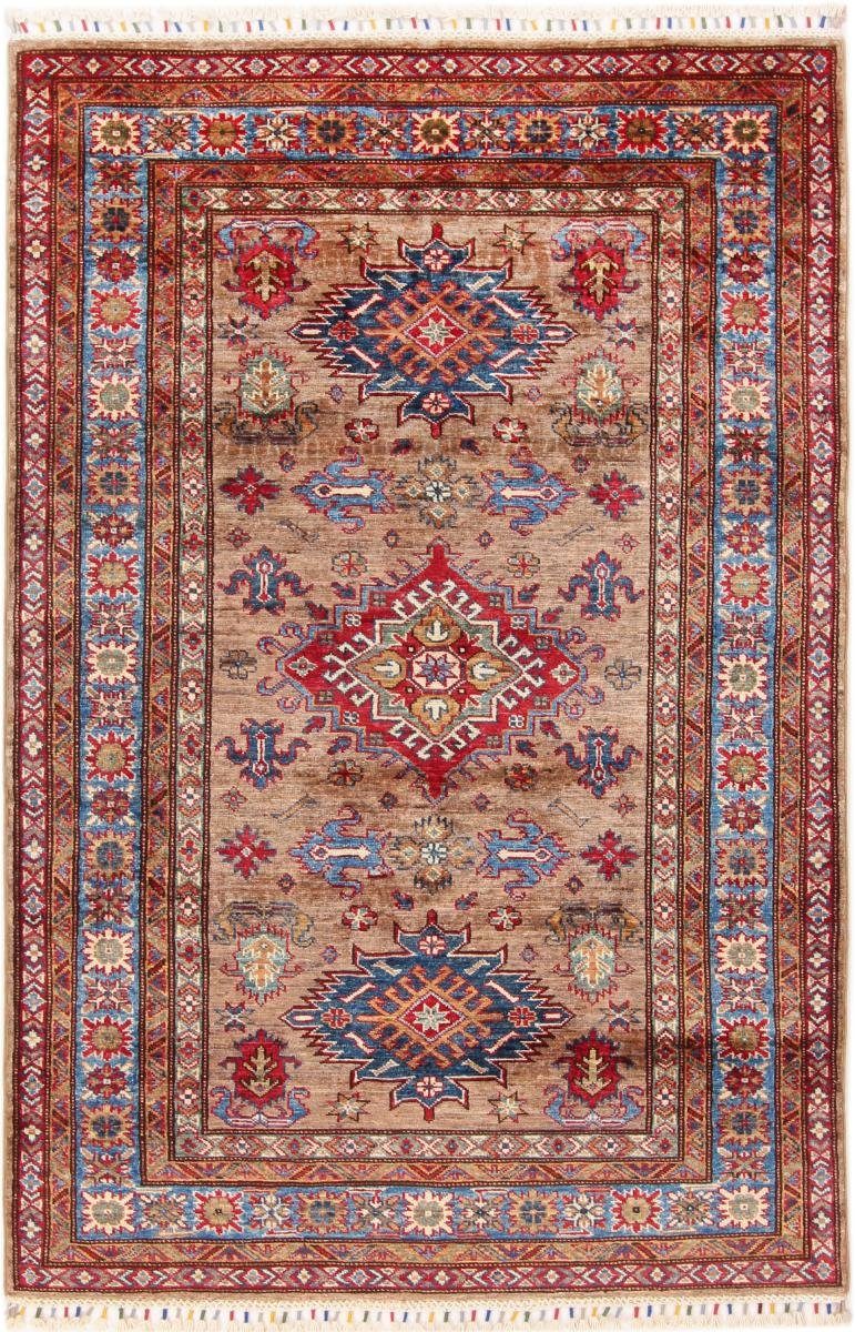 Orientteppich Kazak 123x184 Handgeknüpfter Orientteppich, Nain Trading, rechteckig, Höhe: 5 mm