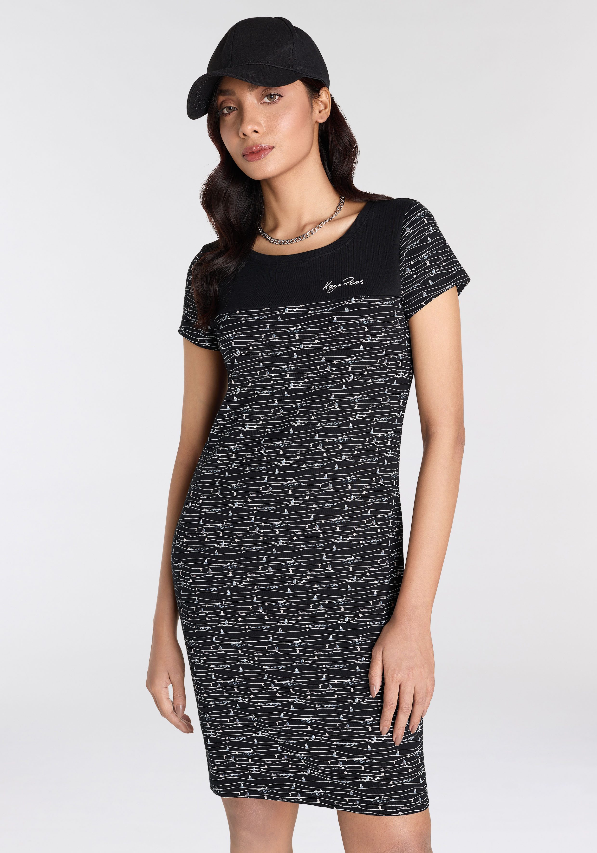 KangaROOS Jerseykleid mit trendigem Allover-Druck günstig online kaufen