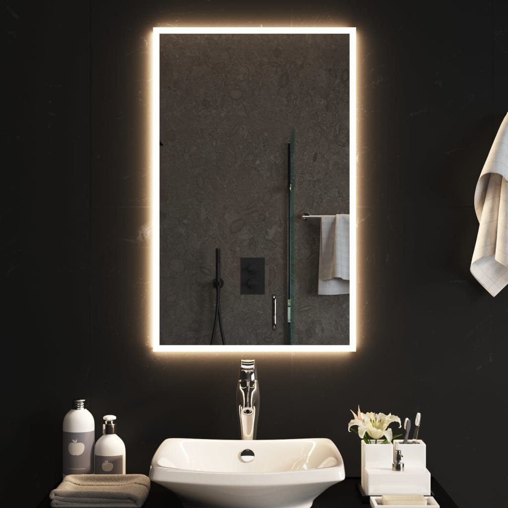 Wandspiegel 50x80 furnicato cm LED-Badspiegel