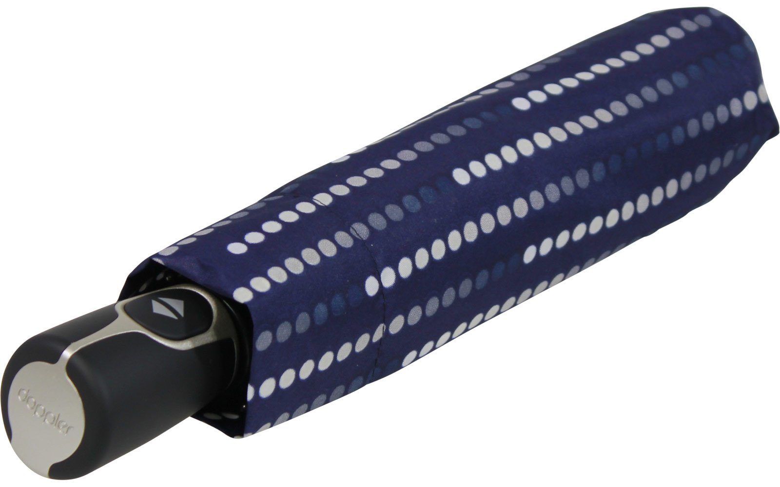 stabil nutzbar UV-Schutz Taschenregenschirm elegant, Glamour, doppler® Magic Fiber und dunkelblau Auf-Zu als Sonnenschirm - Damen