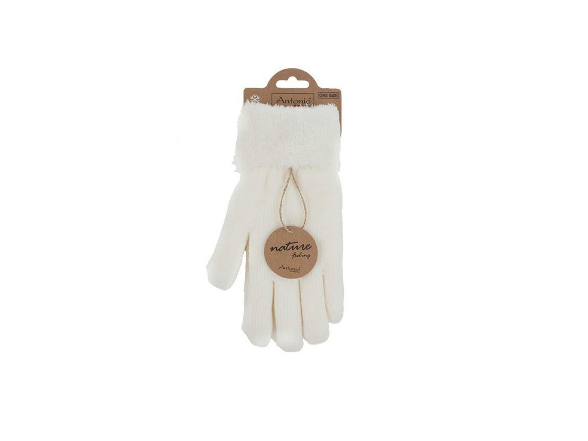 Antonio Abendhandschuhe Handschuhe gut wärmend Handschuhe) und Paar, (1 sehr anliegend Weiß daher Einzelne Eng
