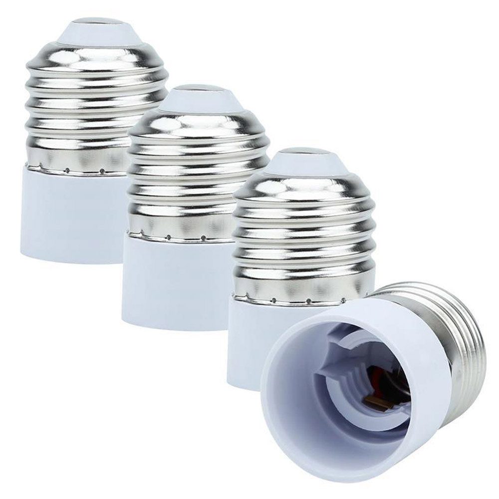 Adapter Für Glühlampen Von E27 Auf E14 Intirilife Lampenfassung, (Lampensockel Adapter E27 - E14, 4-St), E27