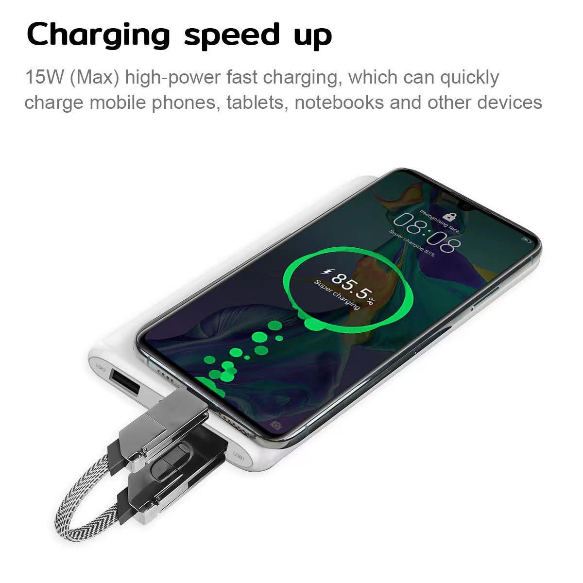 ibettertec 6-in-1 Ladekabel für iPhone, Samsung Galaxy, Multi-Funktions-Ladekabel Schnelllade-Gerät (6-in-1 Ladekabel,USB-A,Lightning,Micro-USB, USB-C,Universal Ladekabel)