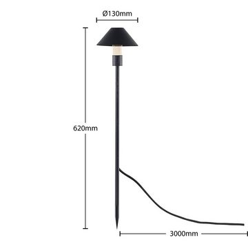 Lindby Gartenleuchte Velenora, LED-Leuchtmittel fest verbaut, warmweiß, Modern, Aluminium, Acryl, Schwarz, 3 flammig, inkl. Leuchtmittel