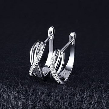 Welikera Creolen-Set Unendlichkeit Knoten Zirkonia (1-tlg), Creolen Silber 925 Hoop Ohrringe Sterling