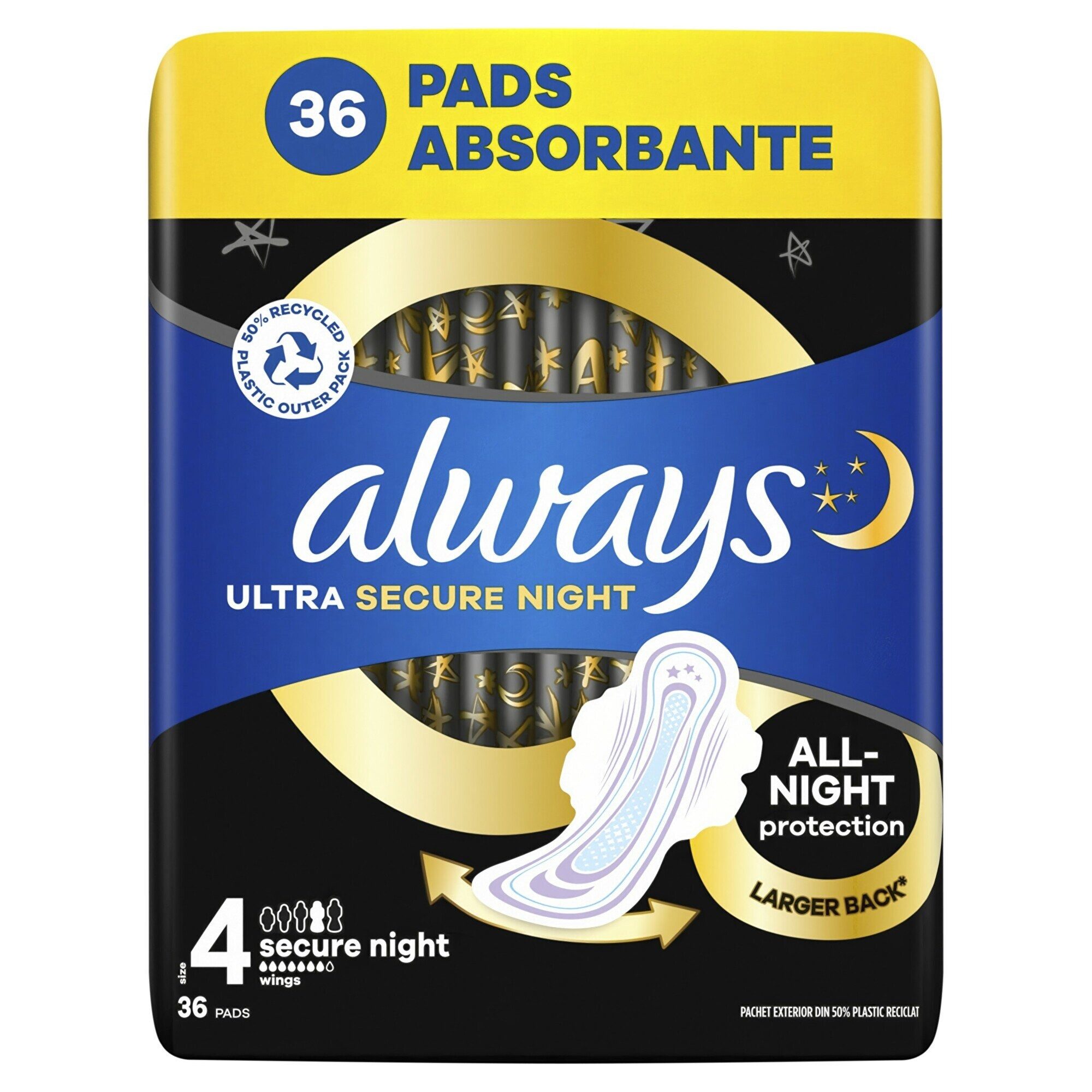 always Binden Ultra Secure Night Damenbinden 36 Stück