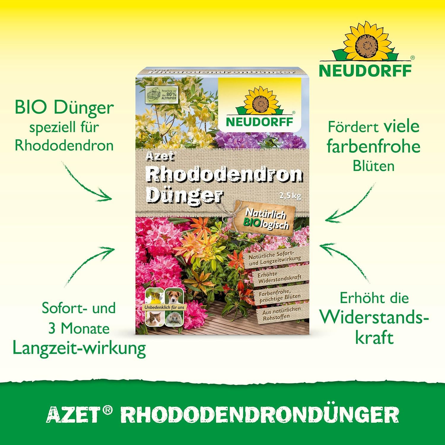 Neudorff Blumendünger Bio Azet RhododendronDünger 2,5 günstig online kaufen