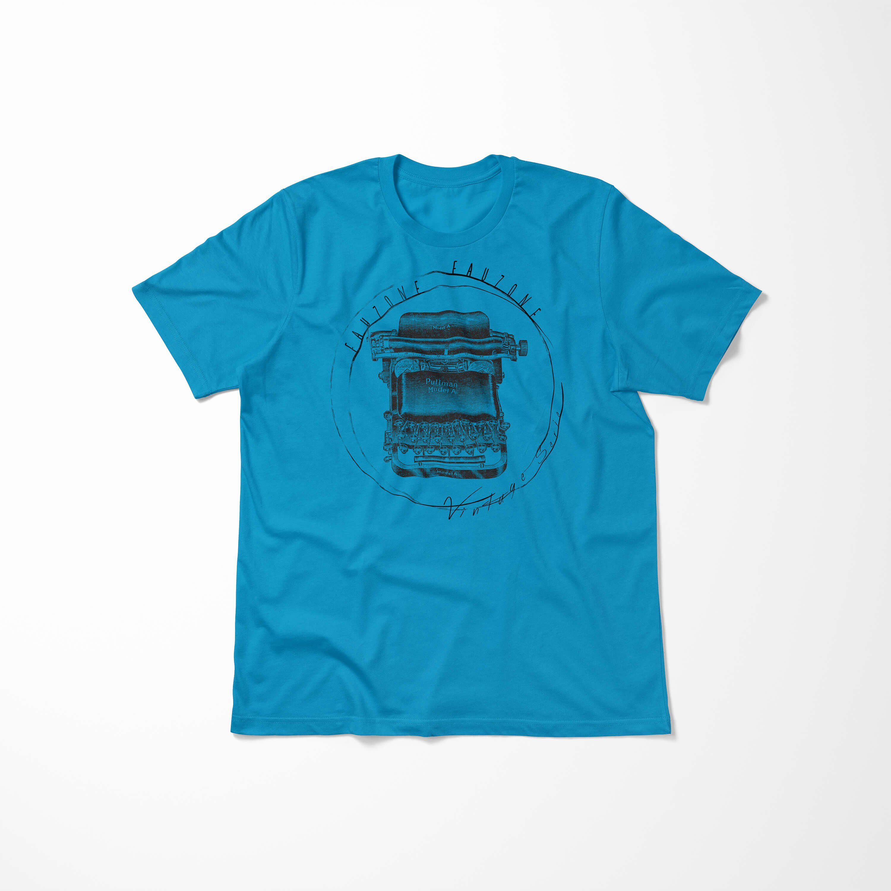 Sinus Art T-Shirt Vintage Herren T-Shirt Schreibmaschine Atoll