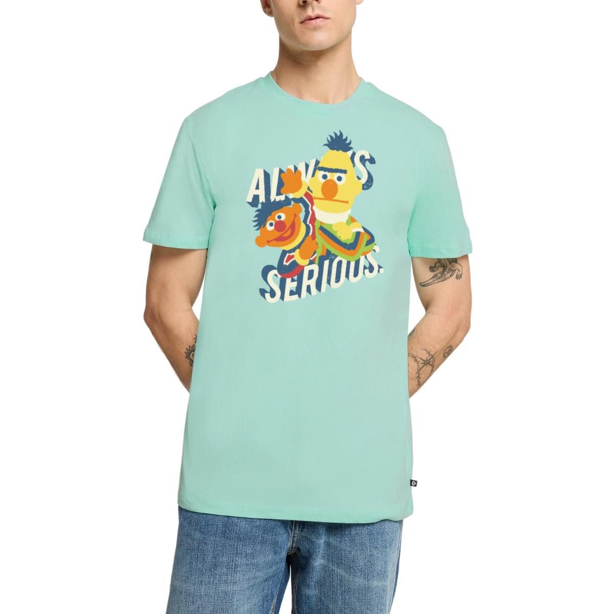 Spreadshirt T-Shirt Sesamstraße Always Serious Männer Premium T-Shirt (1-tlg)