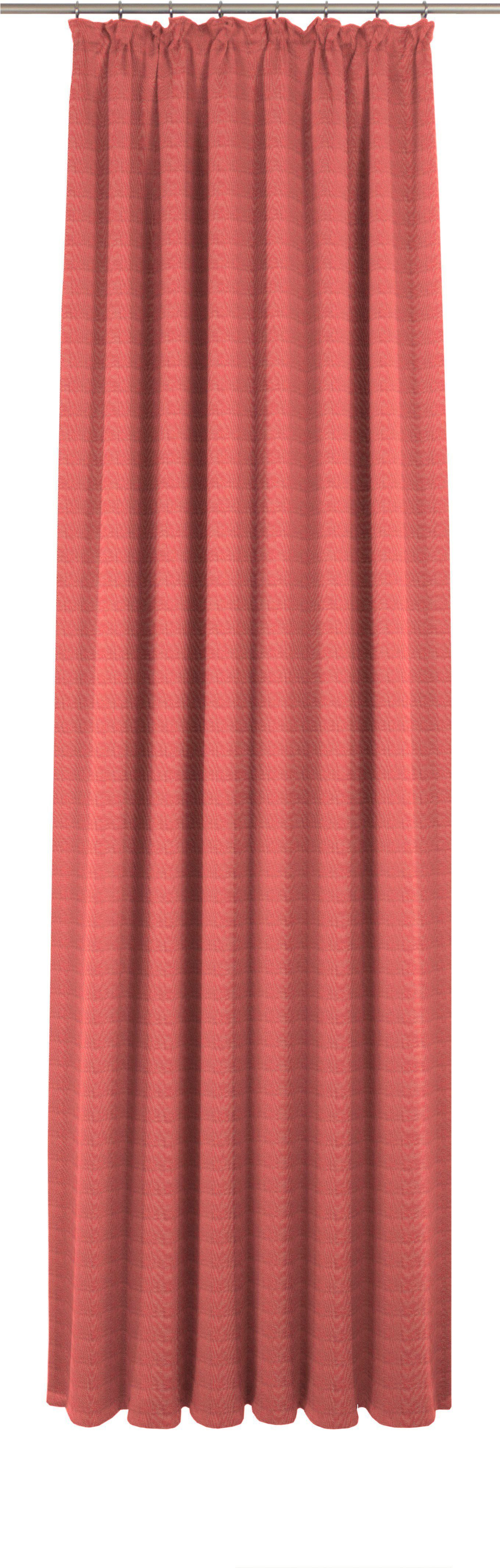 Vorhang Uni Collection light, Wirth, Kräuselband (1 St), blickdicht, nach Maß rot | Fertiggardinen