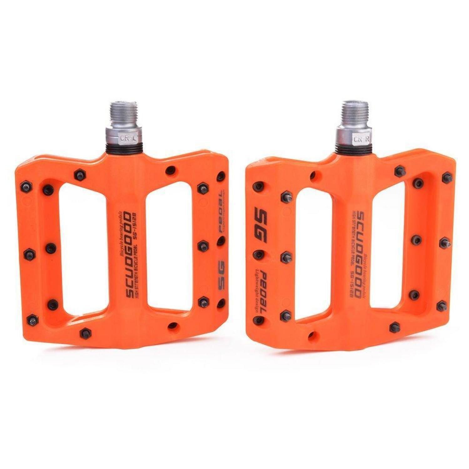 LuxusKollektion Plattformpedale Fahrradpedale MTB Orange Nylon 9/16 Zoll