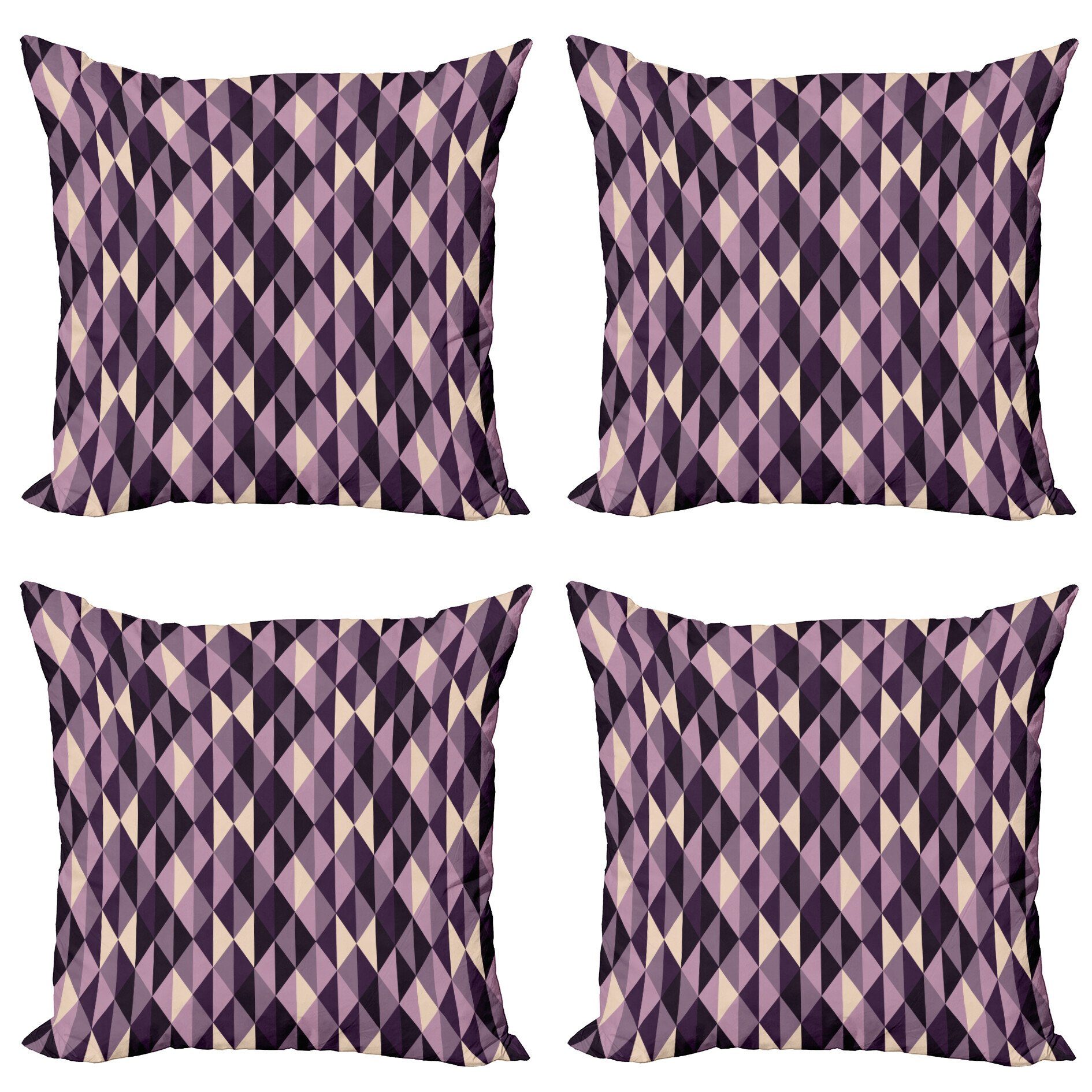 Kissenbezüge Modern Accent Doppelseitiger Digitaldruck, (4 Stück), Abakuhaus Geometrisch Triangles Abstrakt Stil