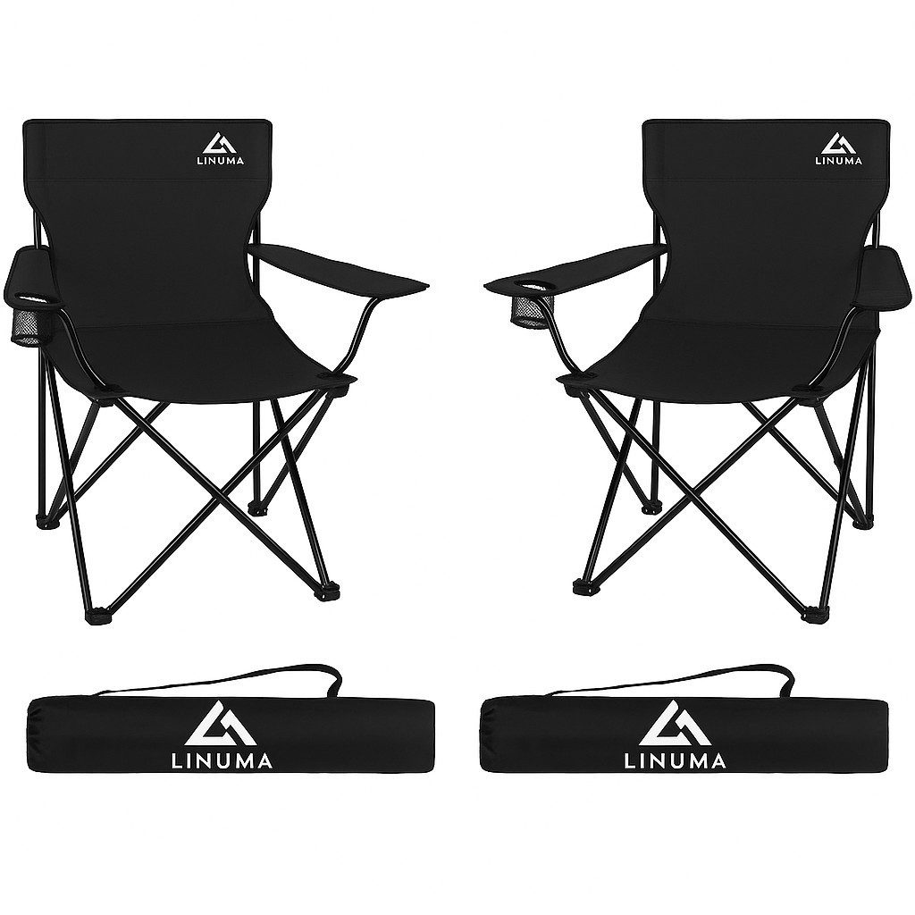 LINUMA Campingstuhl faltbar mit extra großem Getränkehalter, stabiler Klapp günstig online kaufen