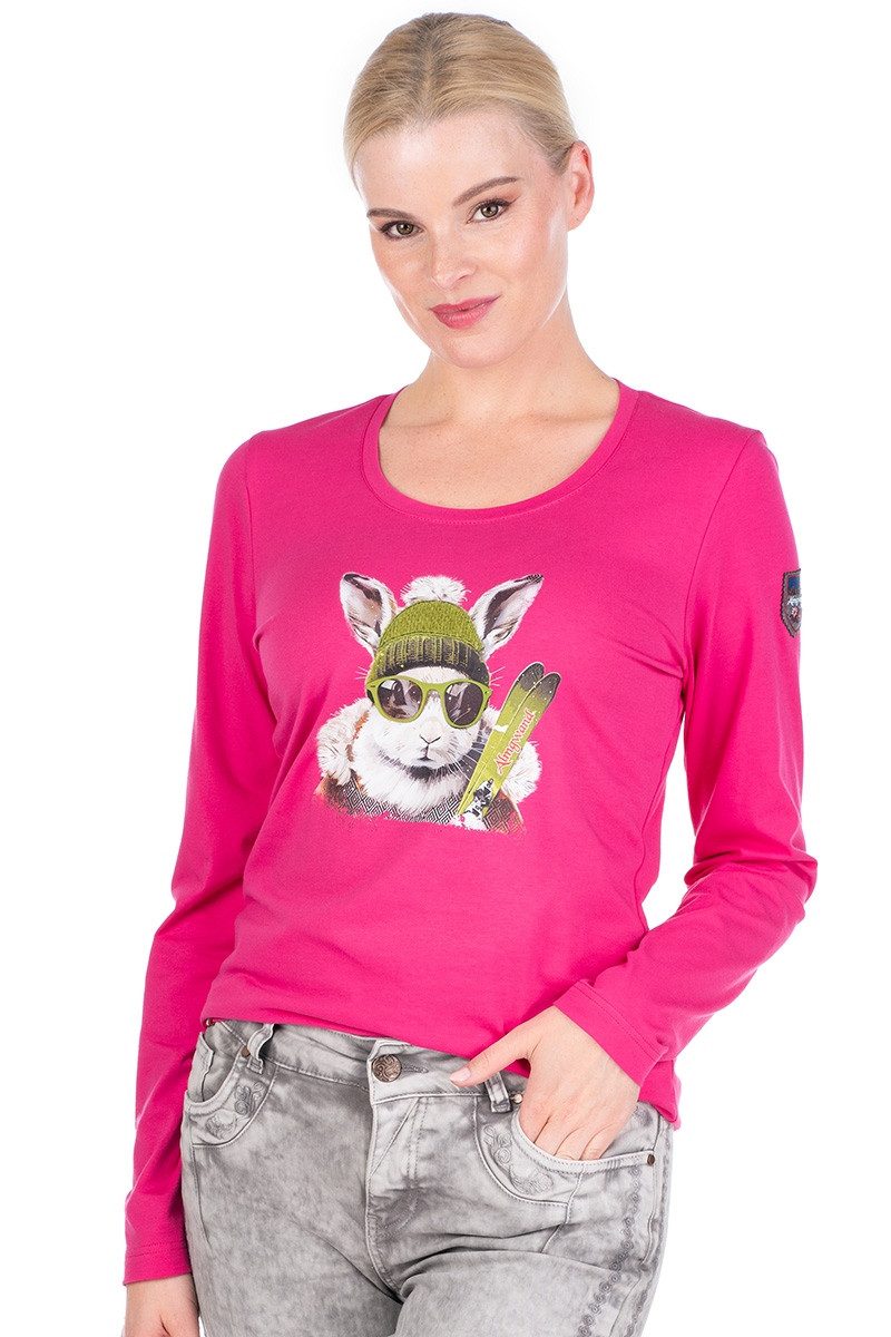 Almgwand Outdoorbluse Longsleeve Damen - TASCHACHALM - pink