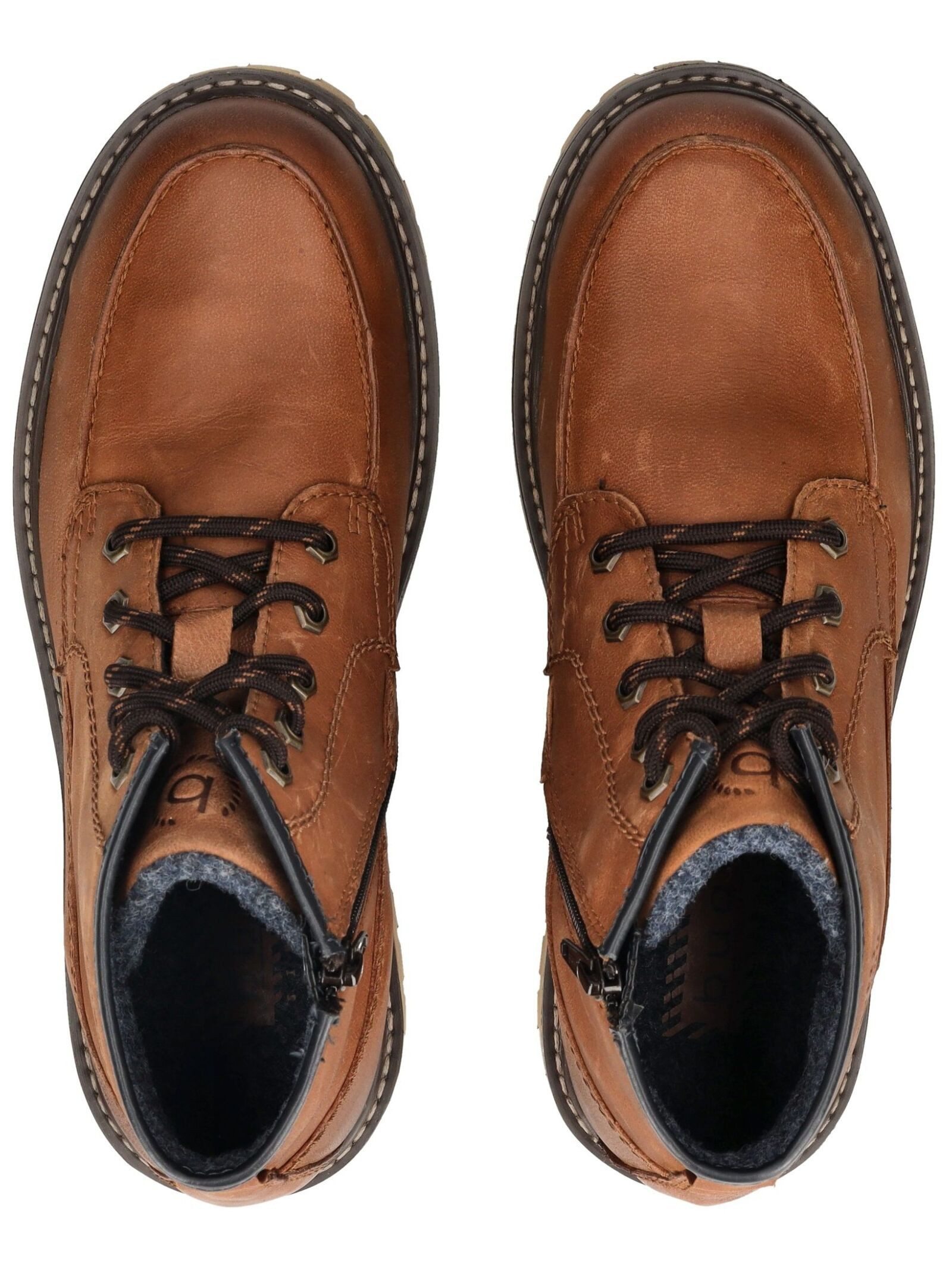 bugatti bugatti Stiefelette Leder Schnürstiefelette