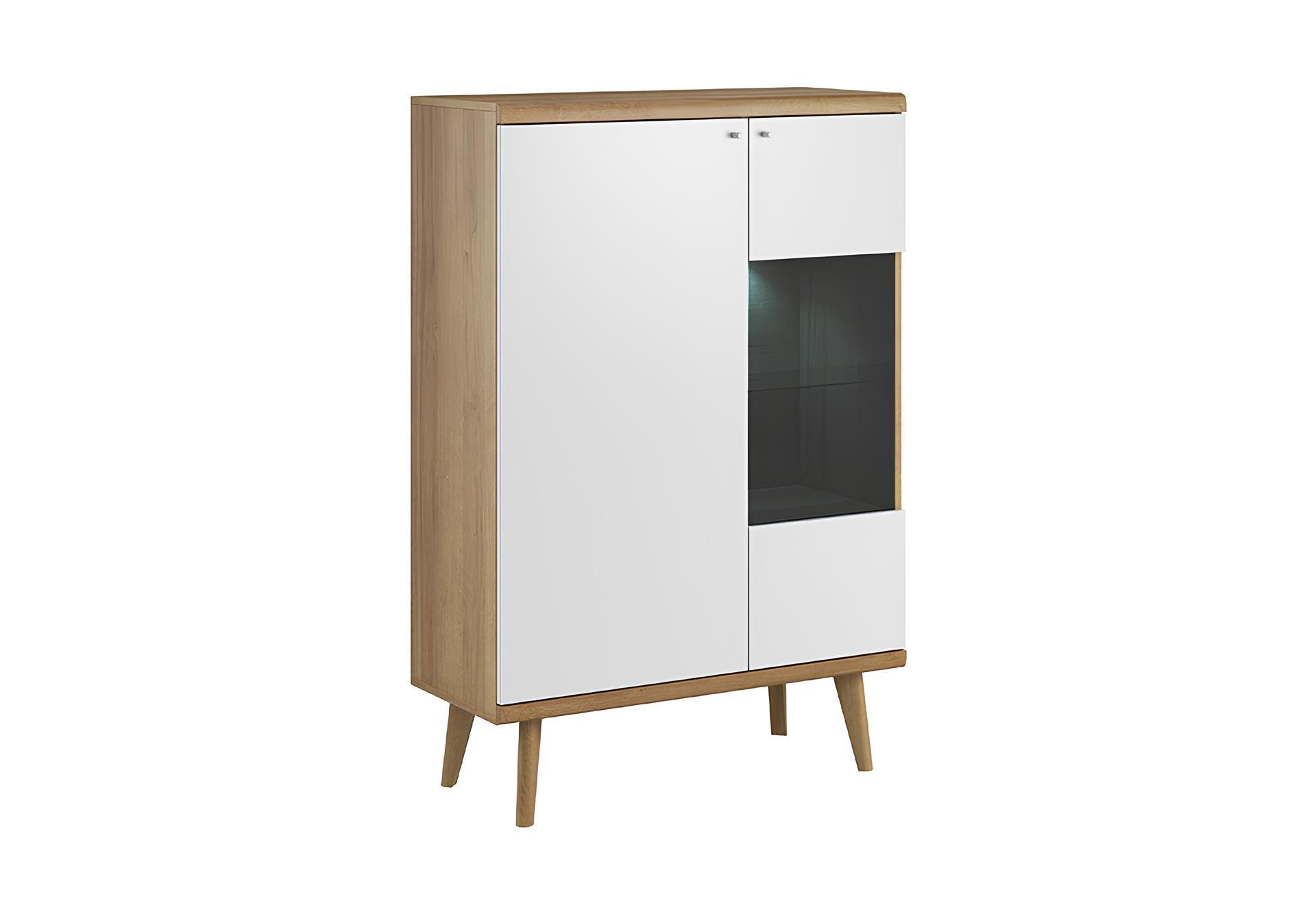 Xlmoebel Vitrine Moderne Holzkommode in XXL mit viel Stauraum für Ihr Zuhause (Vitrine PRIMO PWT90) Hergestellt in Europa