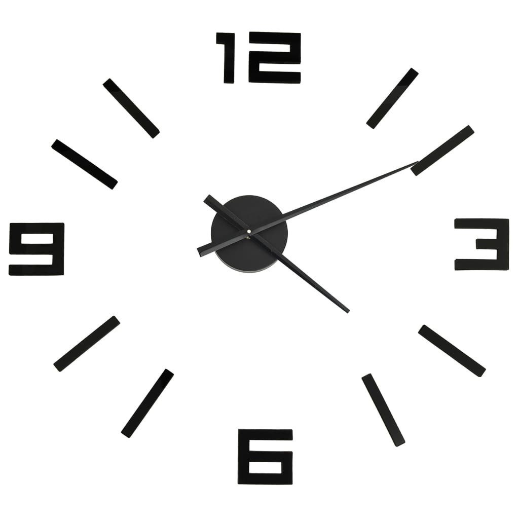 vidaXL Wanduhr 3D-Wanduhr Modernes Design Schwarz günstig online kaufen