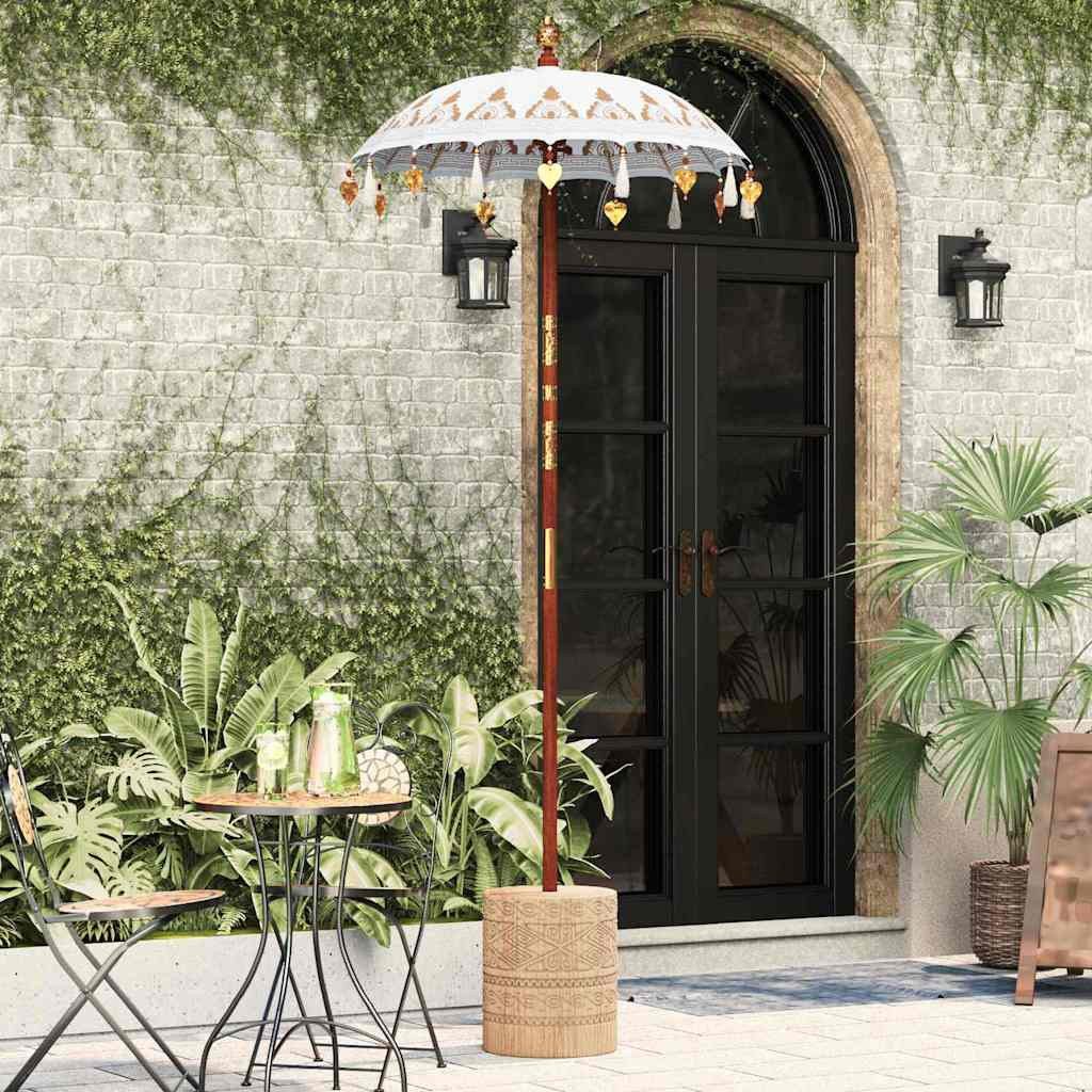 vidaXL Sonnenschirm Balinesischer Sonnenschirm Creme (90-100) günstig online kaufen