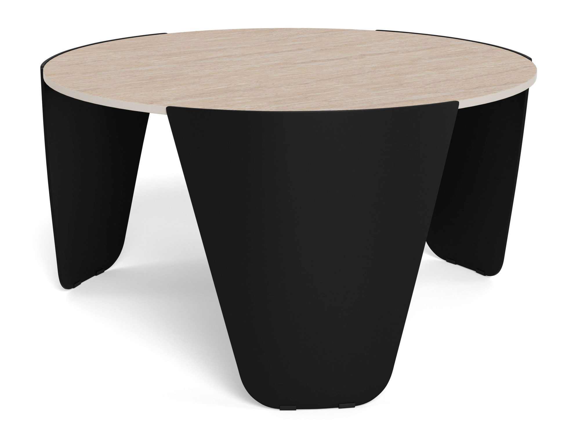 ACTONA GROUP Couchtisch Altea, Kaffeetisch, Beistelltisch, Tisch, Hellbeige, Ø80x42cm