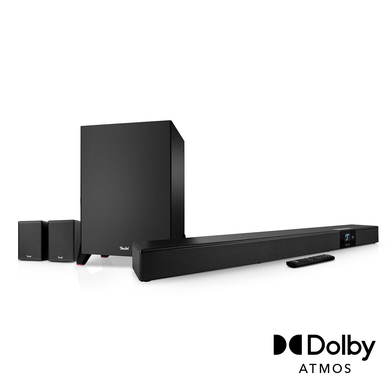 Teufel CINEBAR 22 Surround Power Edition für Dolby Atmos "7.1-Set" Soundbar (Bluetooth, 215 W, kabelloser T 10 Subwoofer)
