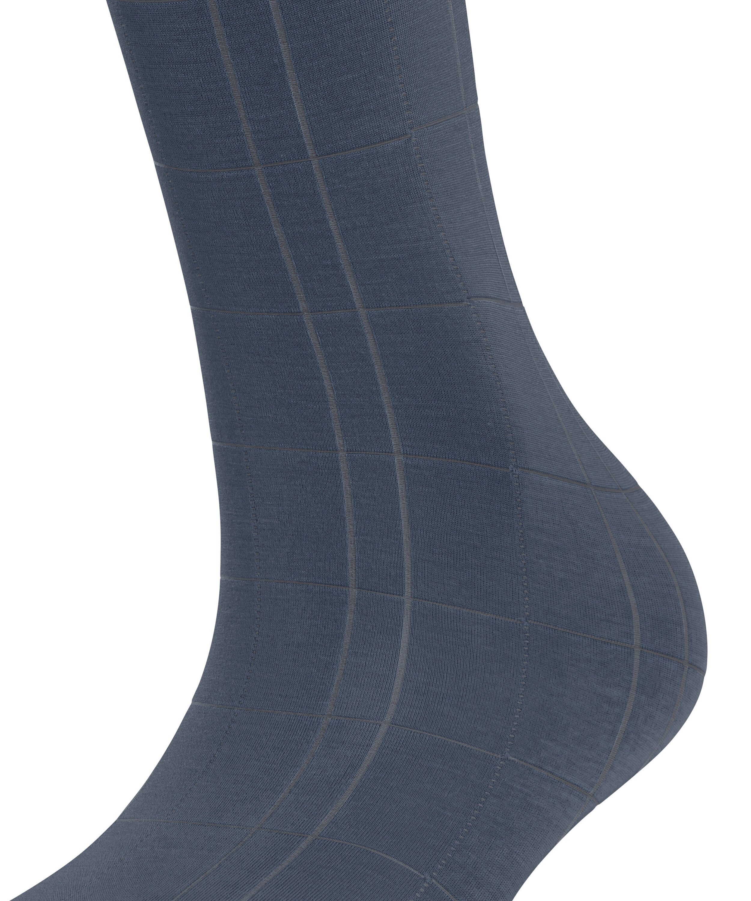 FALKE Feinkniestrümpfe Solid Lounge Kniestrümpfe mit Karo Muster (1-Paar) mit Karo Muster