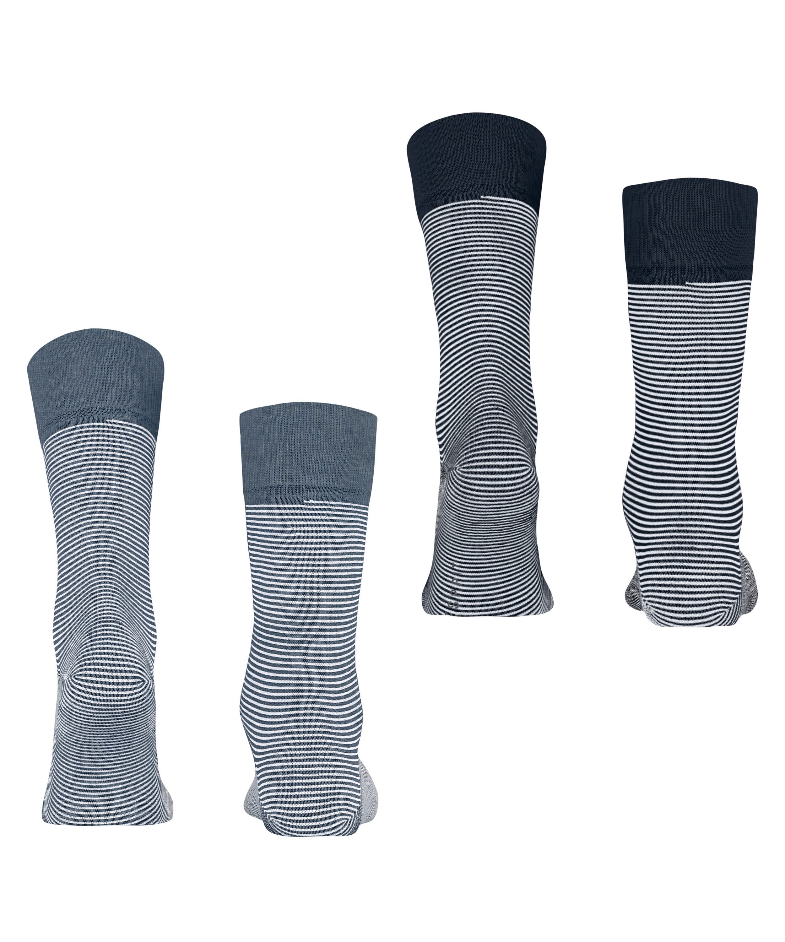 Esprit Socken Esprit Allover Stripe 2-Pack Herren (2-Paar) mit feinen Streifenmuster